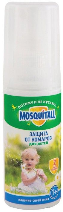 МОСКИТОЛ Молочко-спрей 'Нежная защита для детей' от комаров 50 мл купить в Тамбове