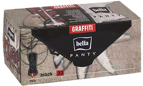 БЕЛЛА Panty Graffiti Прокладки ежедневные черные №22 купить в Старом Осколе