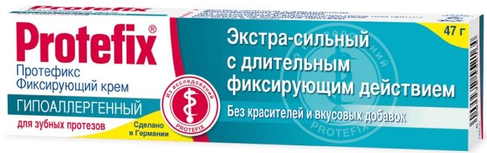 ПРОТЕФИКС Фиксирующий крем гипоаллергенный экстра-сильный 40мл купить в Белгороде