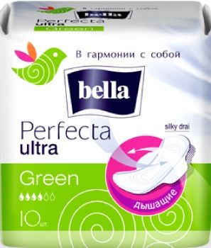 БЕЛЛА Perfecta Green Прокладки air silky drai №10 купить в Старом Осколе