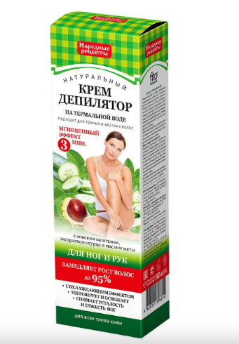 Народные рецепты Крем-депилятор для ног, рук, всех типов кожи 100 мл купить в Воронеже