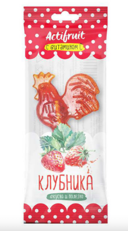 АКТИФРУТ Леденцовая карамель с витамином С со вкусом клубники 17г купить в Белгороде